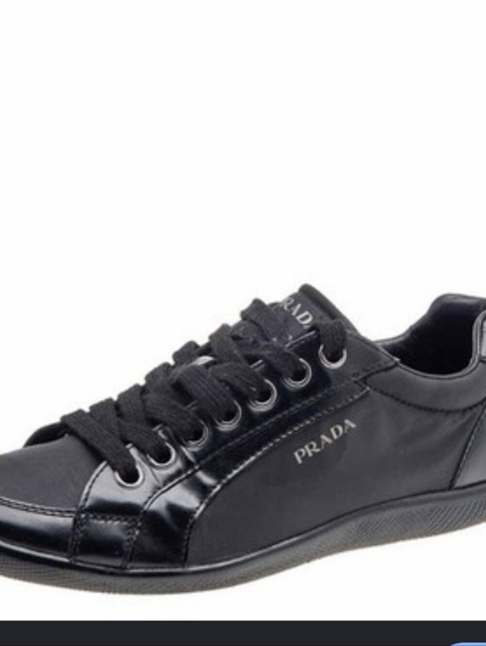 Prada Black Low-Top Leather Sneaker